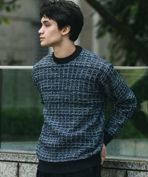 URBAN RESEARCH DOORS / アーバンリサーチ ドアーズ ニット・セーター | ツイードライク ジャガードニット | 詳細21