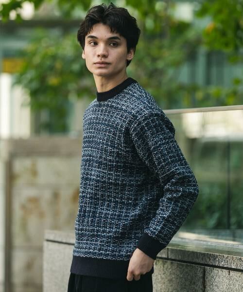 URBAN RESEARCH DOORS / アーバンリサーチ ドアーズ ニット・セーター | ツイードライク ジャガードニット | 詳細23