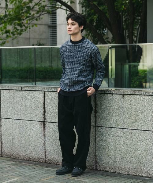 URBAN RESEARCH DOORS / アーバンリサーチ ドアーズ ニット・セーター | ツイードライク ジャガードニット | 詳細25