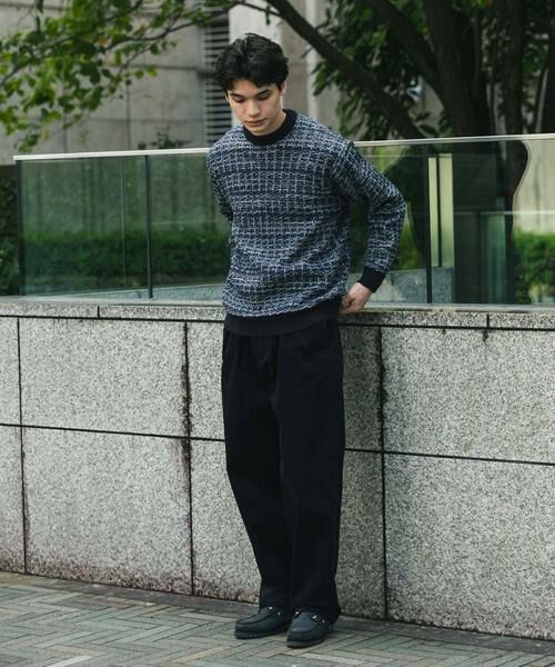 URBAN RESEARCH DOORS / アーバンリサーチ ドアーズ ニット・セーター | ツイードライク ジャガードニット | 詳細26