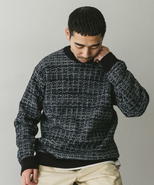 URBAN RESEARCH DOORS / アーバンリサーチ ドアーズ ニット・セーター | ツイードライク ジャガードニット | 詳細27