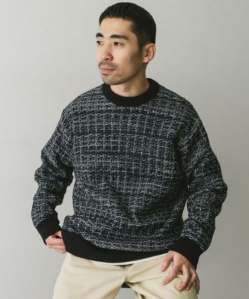 URBAN RESEARCH DOORS / アーバンリサーチ ドアーズ ニット・セーター | ツイードライク ジャガードニット | 詳細28