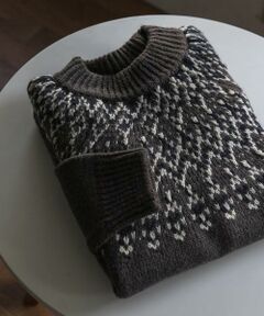 URBAN RESEARCH DOORS / アーバンリサーチ ドアーズ ニット・セーター | 求心柄モックネックニット