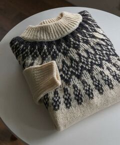 URBAN RESEARCH DOORS / アーバンリサーチ ドアーズ ニット・セーター | 求心柄モックネックニット