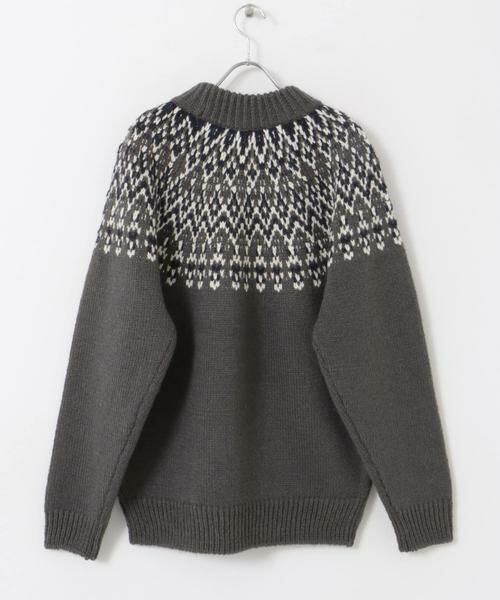 URBAN RESEARCH DOORS / アーバンリサーチ ドアーズ ニット・セーター | 求心柄モックネックニット | 詳細14