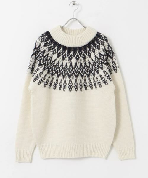 URBAN RESEARCH DOORS / アーバンリサーチ ドアーズ ニット・セーター | 求心柄モックネックニット | 詳細24