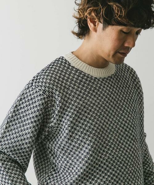 URBAN RESEARCH DOORS / アーバンリサーチ ドアーズ ニット・セーター | 変形バーズアイニットプルオーバー | 詳細1