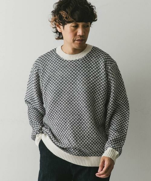 URBAN RESEARCH DOORS / アーバンリサーチ ドアーズ ニット・セーター | 変形バーズアイニットプルオーバー | 詳細2