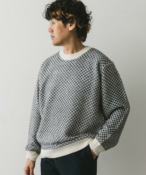 URBAN RESEARCH DOORS / アーバンリサーチ ドアーズ ニット・セーター | 変形バーズアイニットプルオーバー | 詳細4