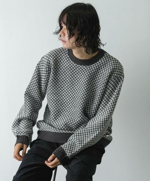 URBAN RESEARCH DOORS / アーバンリサーチ ドアーズ ニット・セーター | 変形バーズアイニットプルオーバー | 詳細22