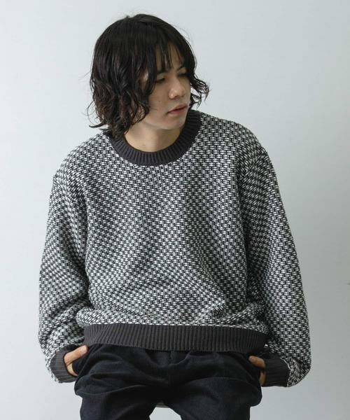 URBAN RESEARCH DOORS / アーバンリサーチ ドアーズ ニット・セーター | 変形バーズアイニットプルオーバー | 詳細20