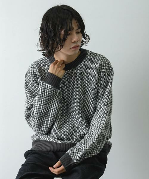 URBAN RESEARCH DOORS / アーバンリサーチ ドアーズ ニット・セーター | 変形バーズアイニットプルオーバー | 詳細21