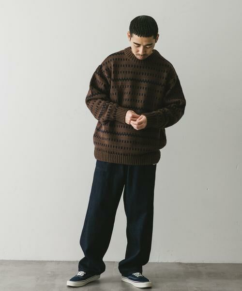 URBAN RESEARCH DOORS / アーバンリサーチ ドアーズ ニット・セーター | ウールブレンド柄ニットプルオーバー | 詳細11