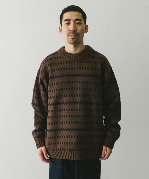 URBAN RESEARCH DOORS / アーバンリサーチ ドアーズ ニット・セーター | ウールブレンド柄ニットプルオーバー | 詳細13