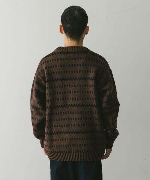 URBAN RESEARCH DOORS / アーバンリサーチ ドアーズ ニット・セーター | ウールブレンド柄ニットプルオーバー | 詳細15