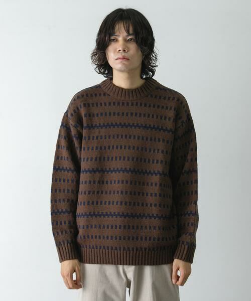 URBAN RESEARCH DOORS / アーバンリサーチ ドアーズ ニット・セーター | ウールブレンド柄ニットプルオーバー | 詳細16