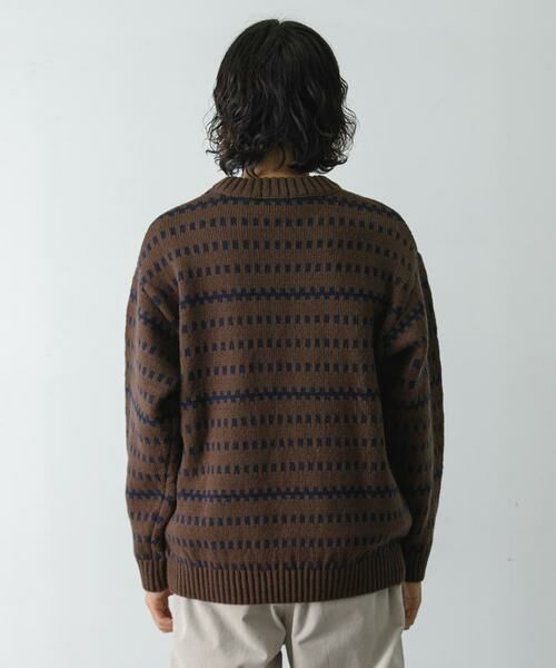 URBAN RESEARCH DOORS / アーバンリサーチ ドアーズ ニット・セーター | ウールブレンド柄ニットプルオーバー | 詳細18