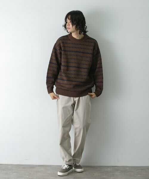 URBAN RESEARCH DOORS / アーバンリサーチ ドアーズ ニット・セーター | ウールブレンド柄ニットプルオーバー | 詳細6