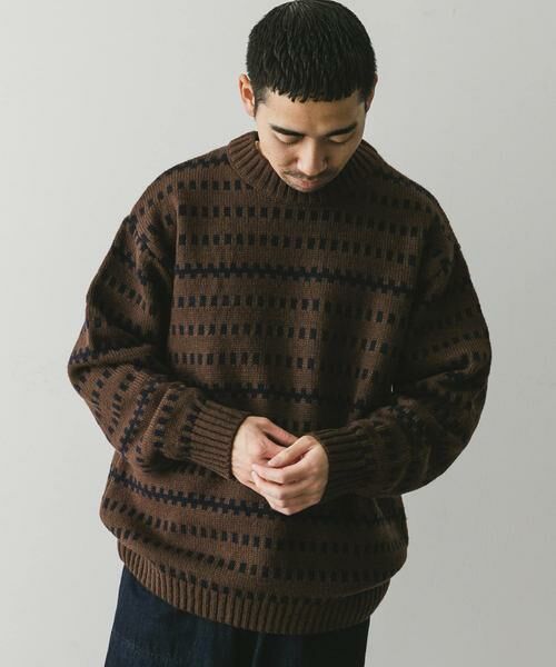 URBAN RESEARCH DOORS / アーバンリサーチ ドアーズ ニット・セーター | ウールブレンド柄ニットプルオーバー | 詳細8