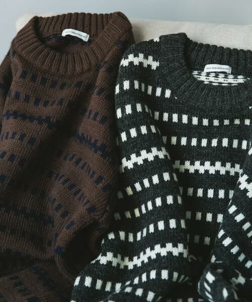 URBAN RESEARCH DOORS / アーバンリサーチ ドアーズ ニット・セーター | ウールブレンド柄ニットプルオーバー | 詳細21