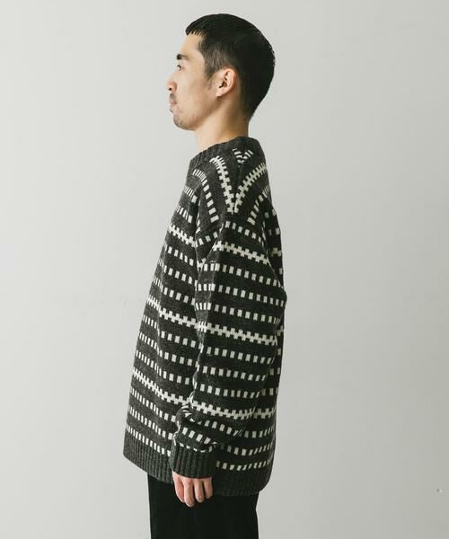 URBAN RESEARCH DOORS / アーバンリサーチ ドアーズ ニット・セーター | ウールブレンド柄ニットプルオーバー | 詳細30