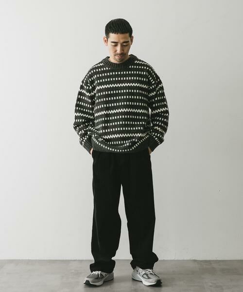 URBAN RESEARCH DOORS / アーバンリサーチ ドアーズ ニット・セーター | ウールブレンド柄ニットプルオーバー | 詳細28