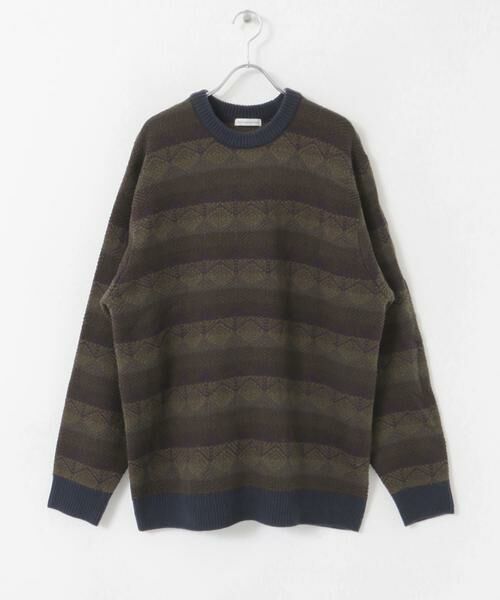 URBAN RESEARCH DOORS / アーバンリサーチ ドアーズ ニット・セーター | ボーダージャガードニット | 詳細12