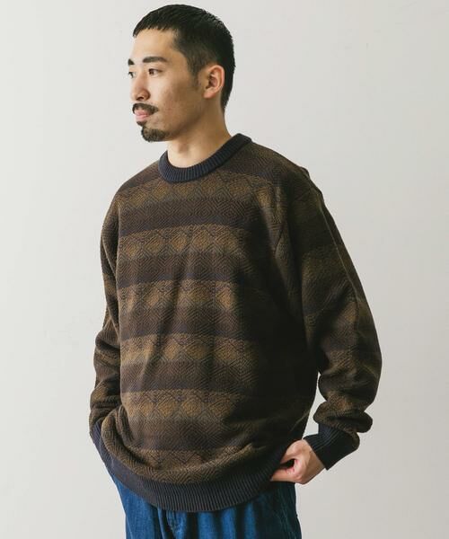 URBAN RESEARCH DOORS / アーバンリサーチ ドアーズ ニット・セーター | ボーダージャガードニット | 詳細4