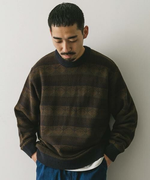 URBAN RESEARCH DOORS / アーバンリサーチ ドアーズ ニット・セーター | ボーダージャガードニット | 詳細6