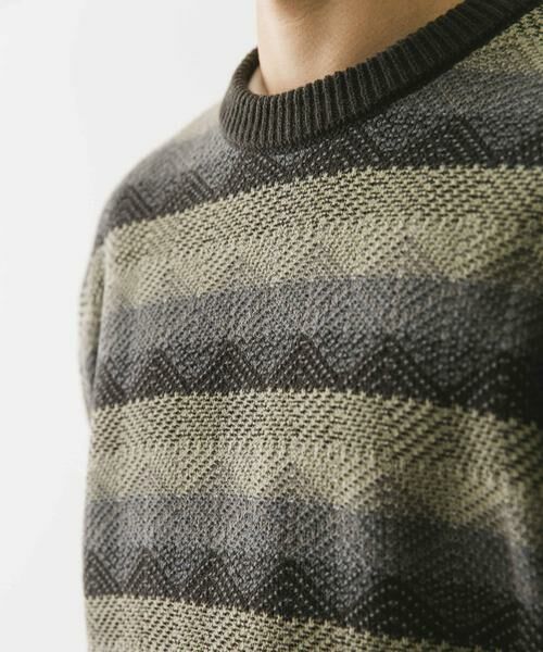 URBAN RESEARCH DOORS / アーバンリサーチ ドアーズ ニット・セーター | ボーダージャガードニット | 詳細24
