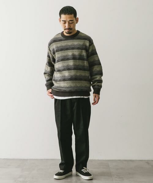URBAN RESEARCH DOORS / アーバンリサーチ ドアーズ ニット・セーター | ボーダージャガードニット | 詳細19