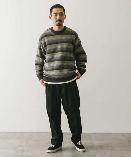 URBAN RESEARCH DOORS / アーバンリサーチ ドアーズ ニット・セーター | ボーダージャガードニット | 詳細20