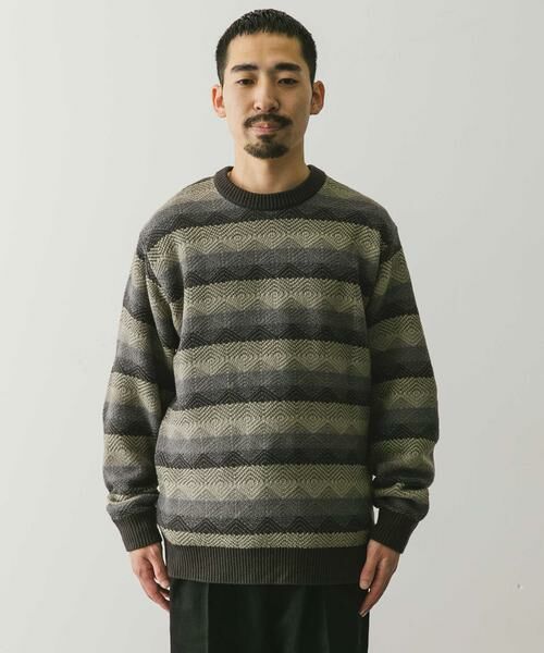 URBAN RESEARCH DOORS / アーバンリサーチ ドアーズ ニット・セーター | ボーダージャガードニット | 詳細21