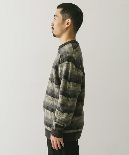 URBAN RESEARCH DOORS / アーバンリサーチ ドアーズ ニット・セーター | ボーダージャガードニット | 詳細22