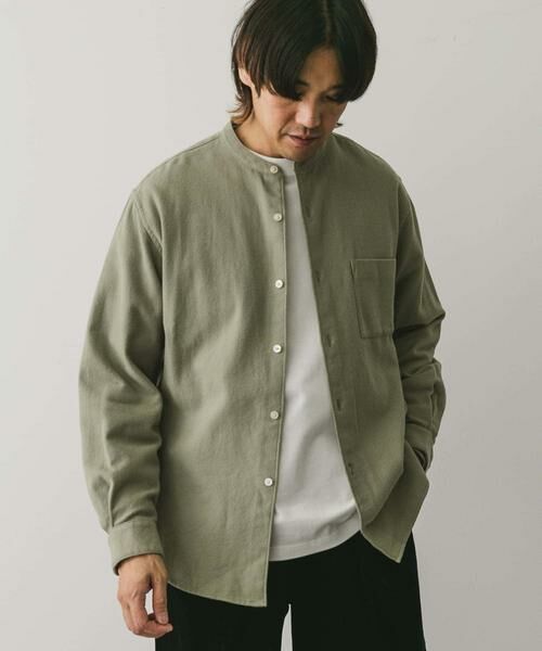 URBAN RESEARCH DOORS / アーバンリサーチ ドアーズ シャツ・ブラウス | 『XLサイズ/WEB限定』ヘビーネルバンドカラーシャツ | 詳細1