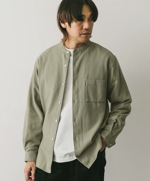 URBAN RESEARCH DOORS / アーバンリサーチ ドアーズ シャツ・ブラウス | 『XLサイズ/WEB限定』ヘビーネルバンドカラーシャツ | 詳細2