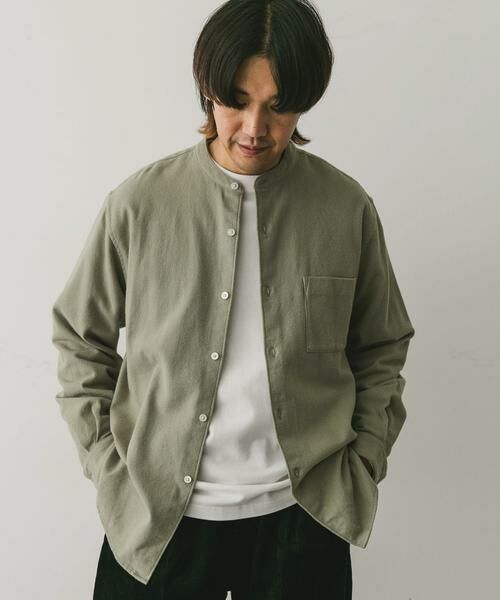 URBAN RESEARCH DOORS / アーバンリサーチ ドアーズ シャツ・ブラウス | 『XLサイズ/WEB限定』ヘビーネルバンドカラーシャツ | 詳細3