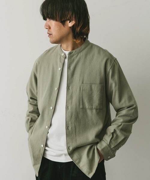 URBAN RESEARCH DOORS / アーバンリサーチ ドアーズ シャツ・ブラウス | 『XLサイズ/WEB限定』ヘビーネルバンドカラーシャツ | 詳細4