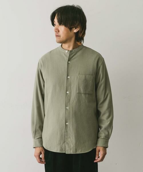 URBAN RESEARCH DOORS / アーバンリサーチ ドアーズ シャツ・ブラウス | 『XLサイズ/WEB限定』ヘビーネルバンドカラーシャツ | 詳細9