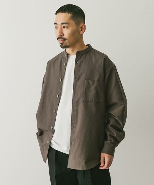 URBAN RESEARCH DOORS / アーバンリサーチ ドアーズ シャツ・ブラウス | 裏起毛オックスバンドカラーシャツ | 詳細2