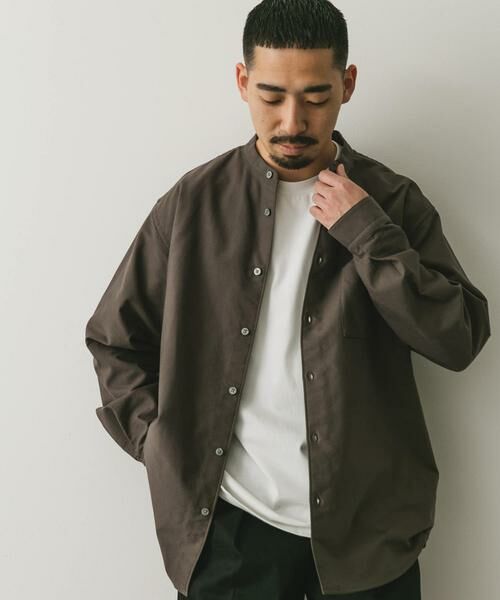 URBAN RESEARCH DOORS / アーバンリサーチ ドアーズ シャツ・ブラウス | 裏起毛オックスバンドカラーシャツ | 詳細4