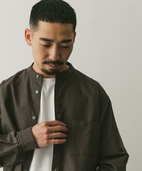 URBAN RESEARCH DOORS / アーバンリサーチ ドアーズ シャツ・ブラウス | 裏起毛オックスバンドカラーシャツ | 詳細5