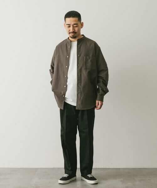 URBAN RESEARCH DOORS / アーバンリサーチ ドアーズ シャツ・ブラウス | 裏起毛オックスバンドカラーシャツ | 詳細7