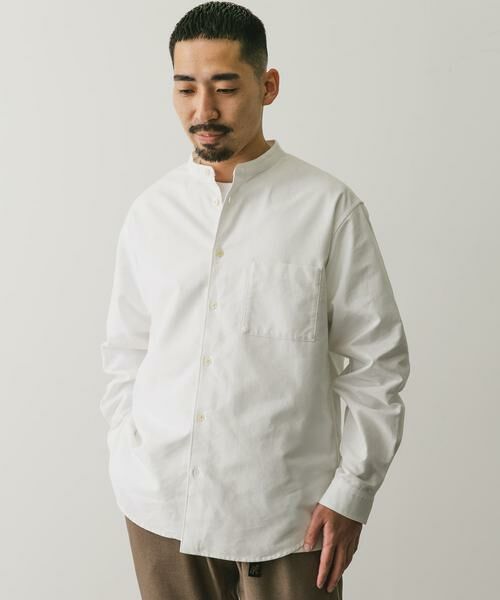 URBAN RESEARCH DOORS / アーバンリサーチ ドアーズ シャツ・ブラウス | 裏起毛オックスバンドカラーシャツ | 詳細11