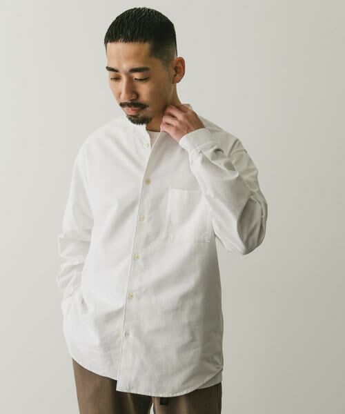 URBAN RESEARCH DOORS / アーバンリサーチ ドアーズ シャツ・ブラウス | 裏起毛オックスバンドカラーシャツ | 詳細12