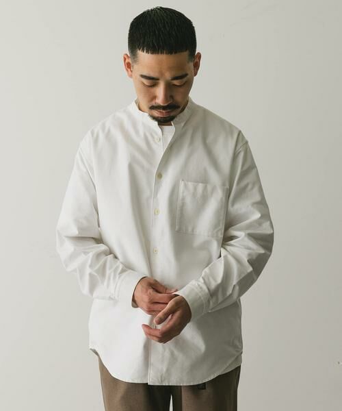 URBAN RESEARCH DOORS / アーバンリサーチ ドアーズ シャツ・ブラウス | 裏起毛オックスバンドカラーシャツ | 詳細13
