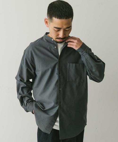 URBAN RESEARCH DOORS / アーバンリサーチ ドアーズ シャツ・ブラウス | 裏起毛オックスバンドカラーシャツ | 詳細27