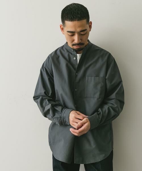 URBAN RESEARCH DOORS / アーバンリサーチ ドアーズ シャツ・ブラウス | 裏起毛オックスバンドカラーシャツ | 詳細28