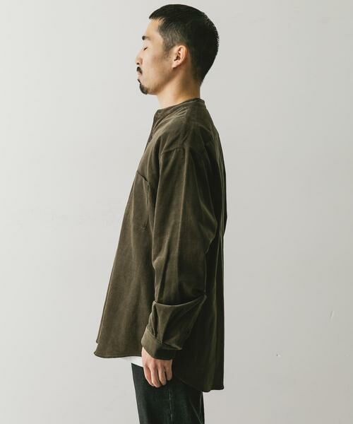 URBAN RESEARCH DOORS / アーバンリサーチ ドアーズ シャツ・ブラウス | 『UR TECH』コーデュロイバンドカラーシャツ | 詳細9