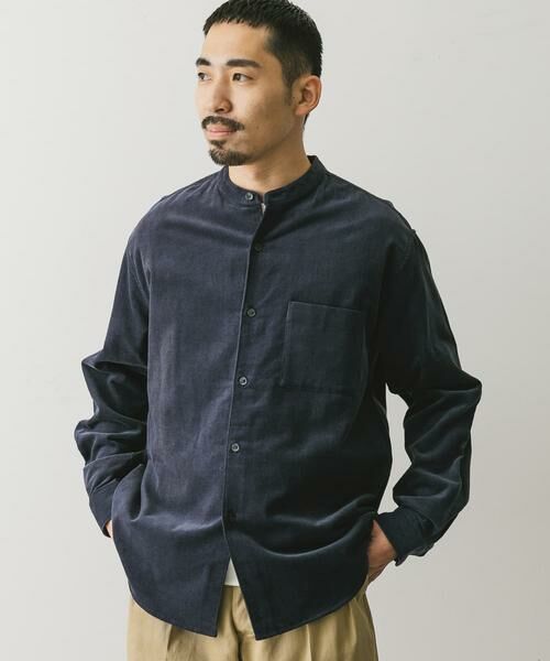 URBAN RESEARCH DOORS / アーバンリサーチ ドアーズ シャツ・ブラウス | 『UR TECH』コーデュロイバンドカラーシャツ | 詳細13